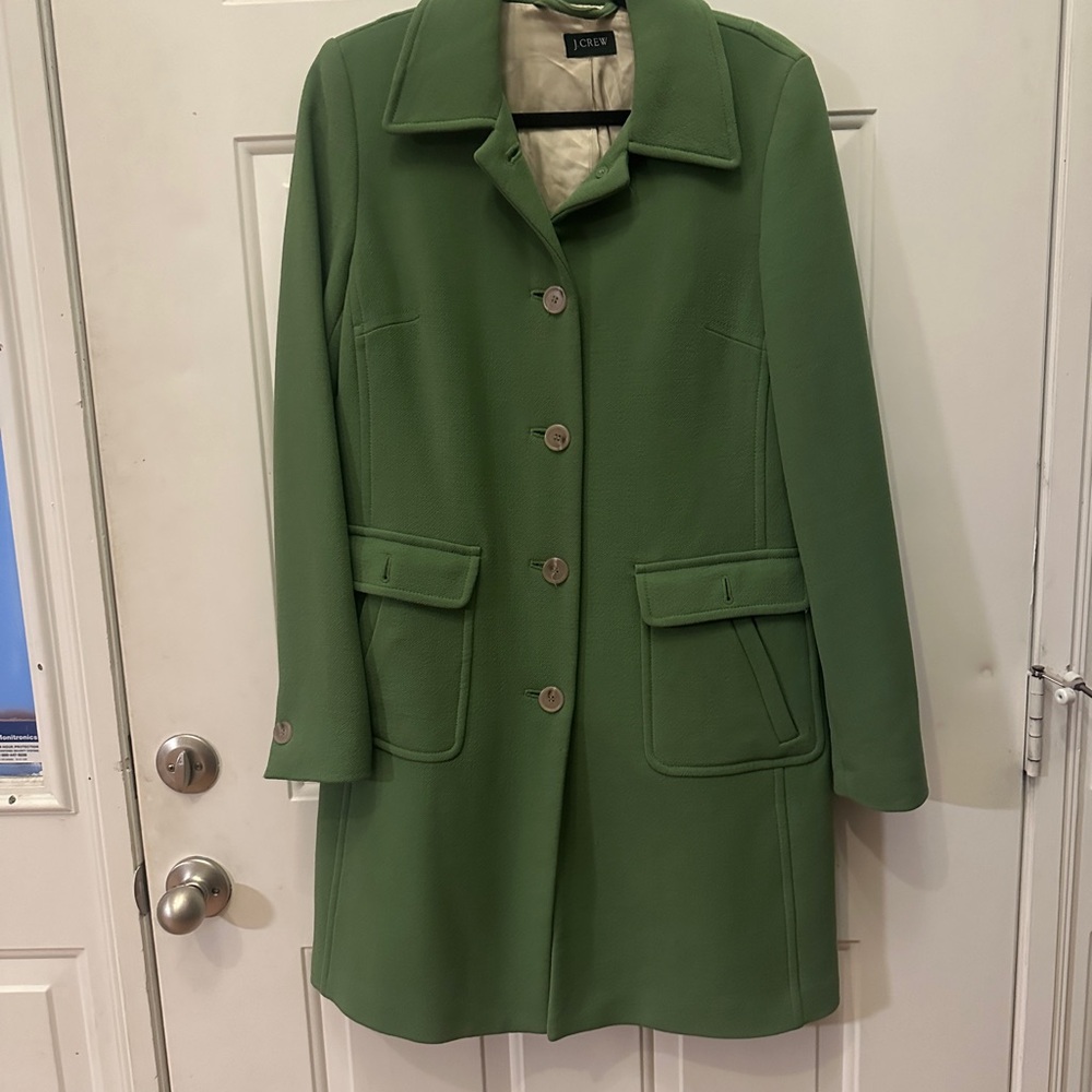 J.Crew Green Wool Coat